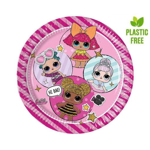 Picture of LOL GLITTERATI PAPER PLATES 23CM - 8 PACK